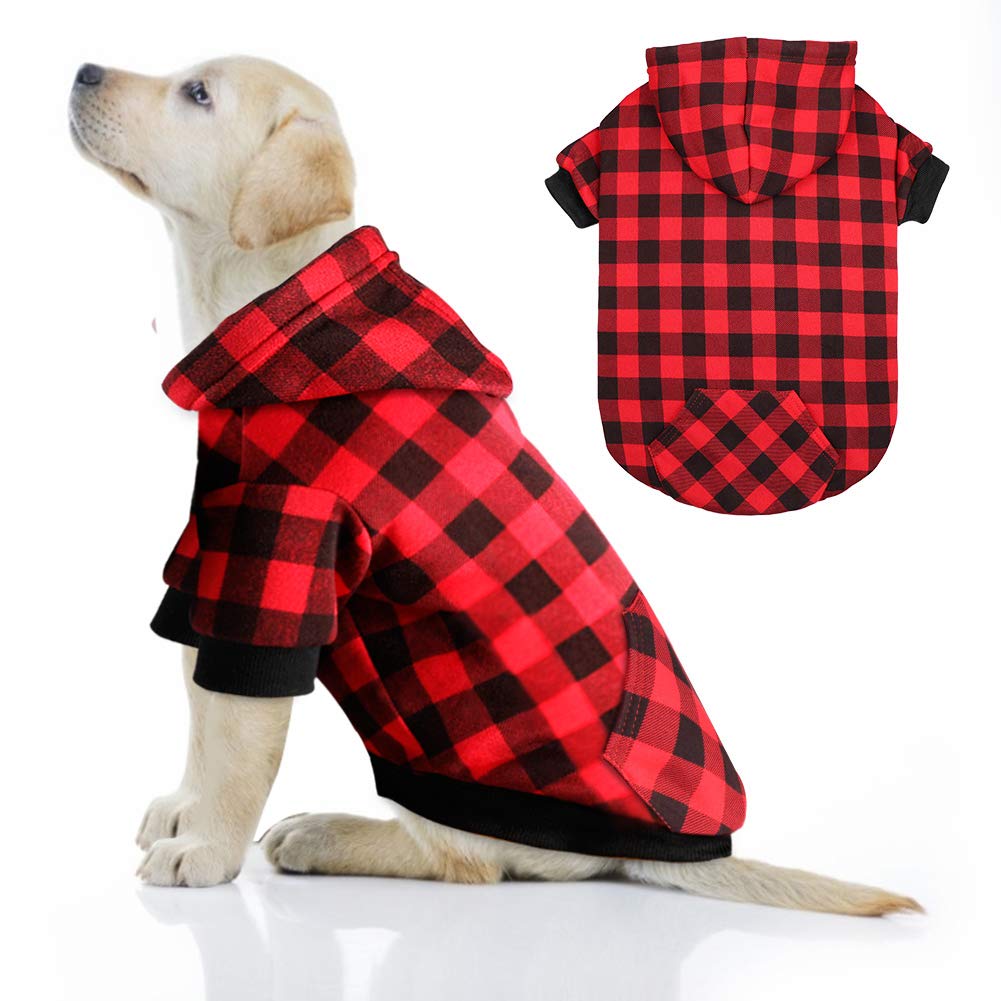 Hoodie Mtliepte para perros con capucha y bolsillos, perfecto para paseos nocturnos.