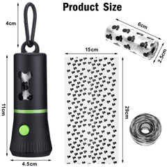 Mudder dispensador con LED para paseos nocturnos, seguridad y comodidad al recoger.