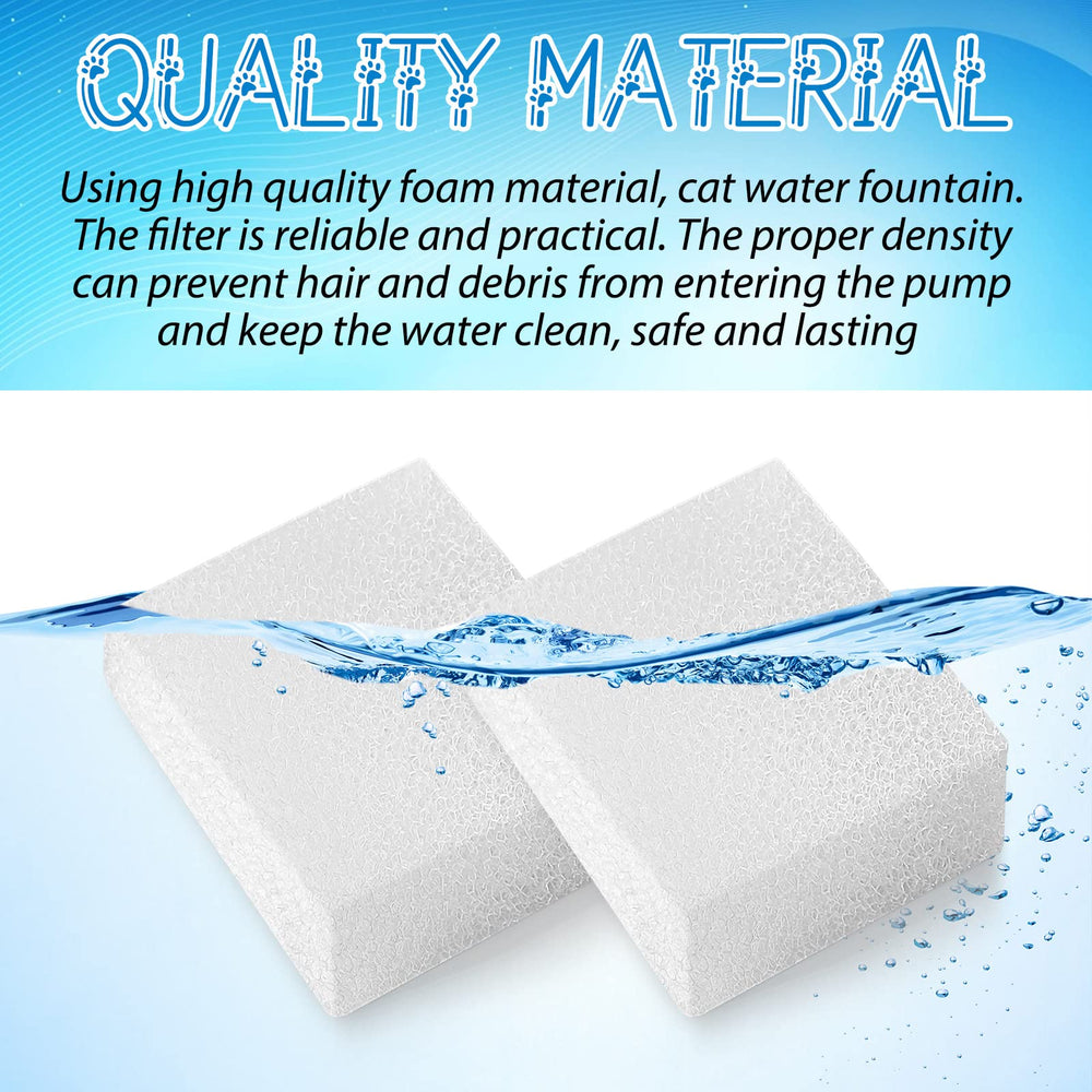 Mudder filtros para fuente de agua de mascotas, eficacia de filtración para perros y gatos.