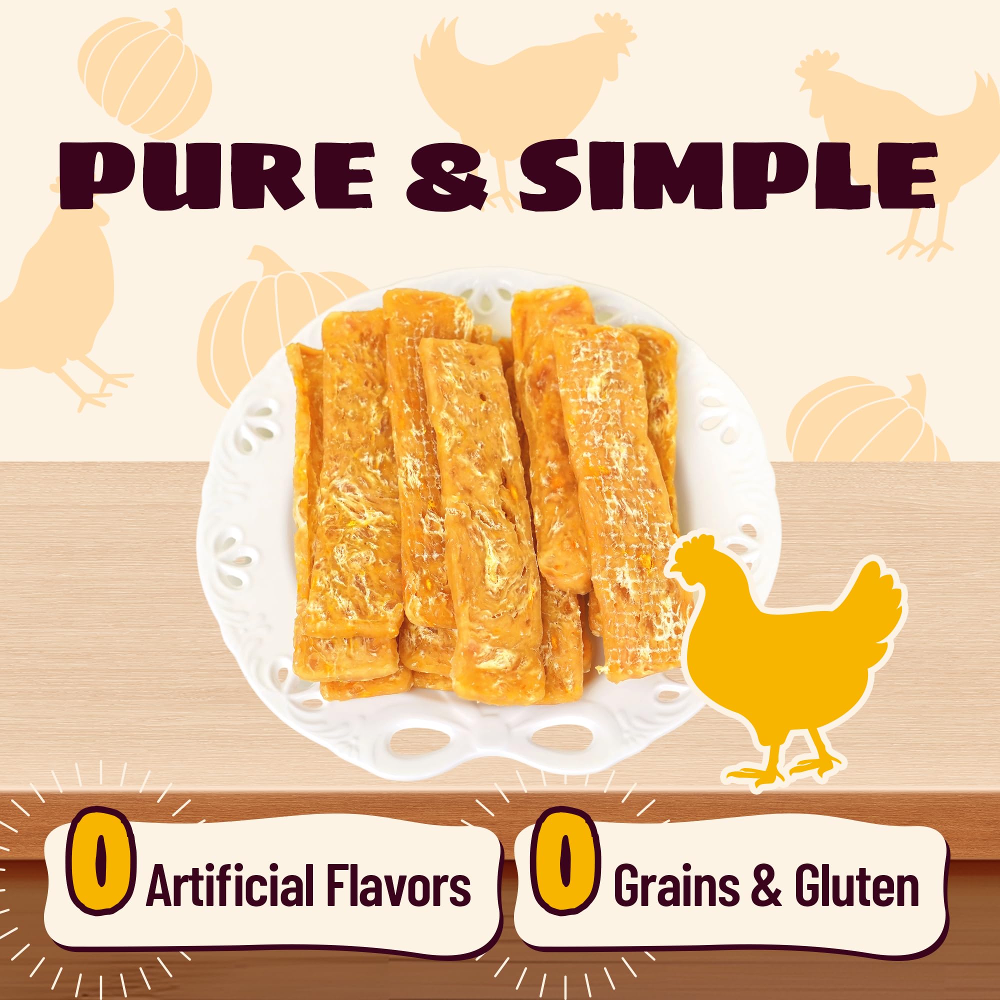 MULTIBITES trozos de pollo y calabaza, tiras masticables para perros y entrenamiento.