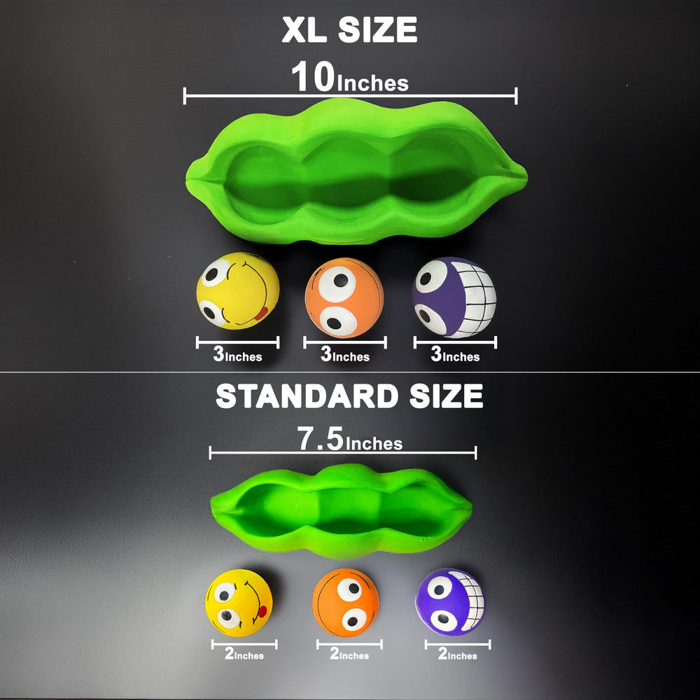 Multipet diseño-tres-guisantes-en-pod para juego versátil entre morder y lanzar.