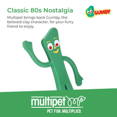 Gumby Multipet en verde, juguete sonoro para jugar y entrenar la mordida.