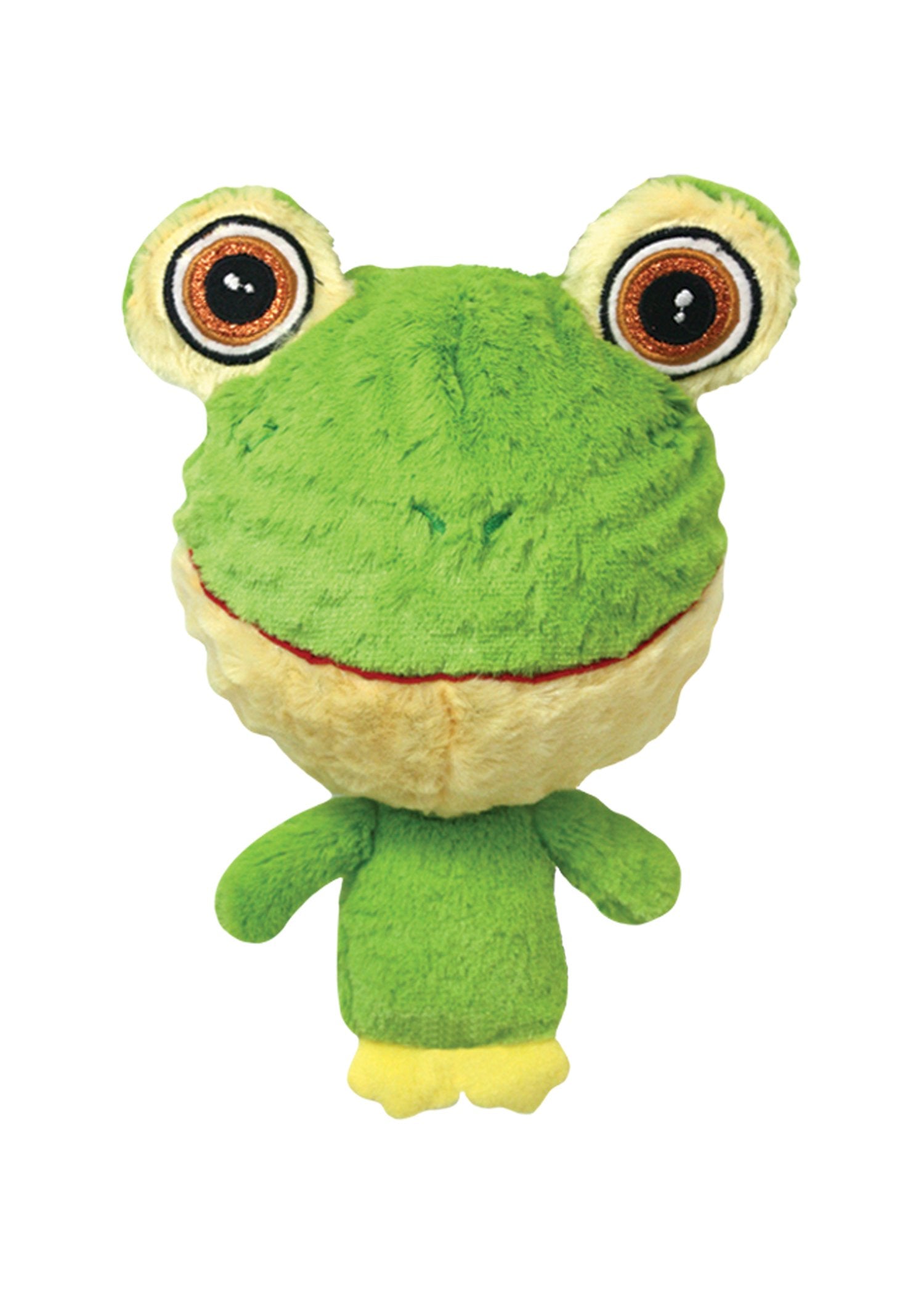 Multipet Knobby Noggins Sapo, vista frontal, perfecto para juego diario.