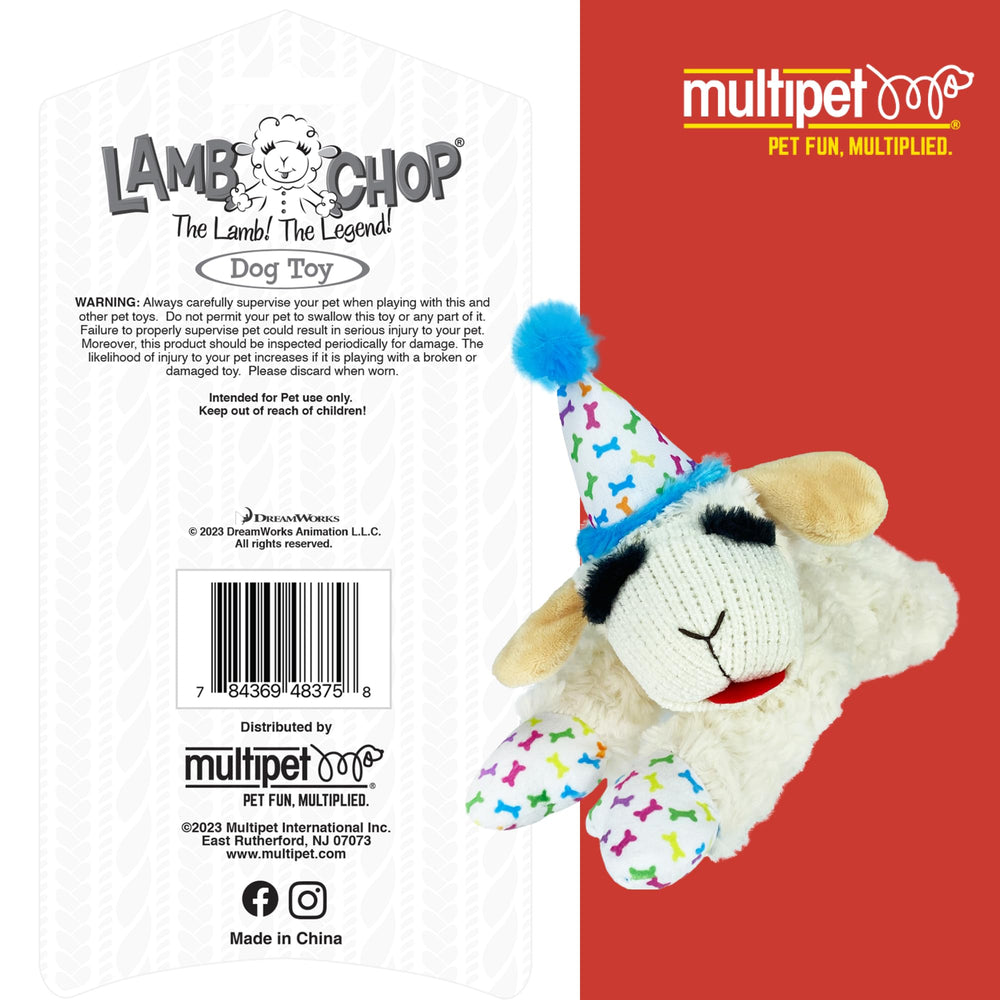 Multipet Lamb Chop diseño con patitas y dibujos atractivos para perros.