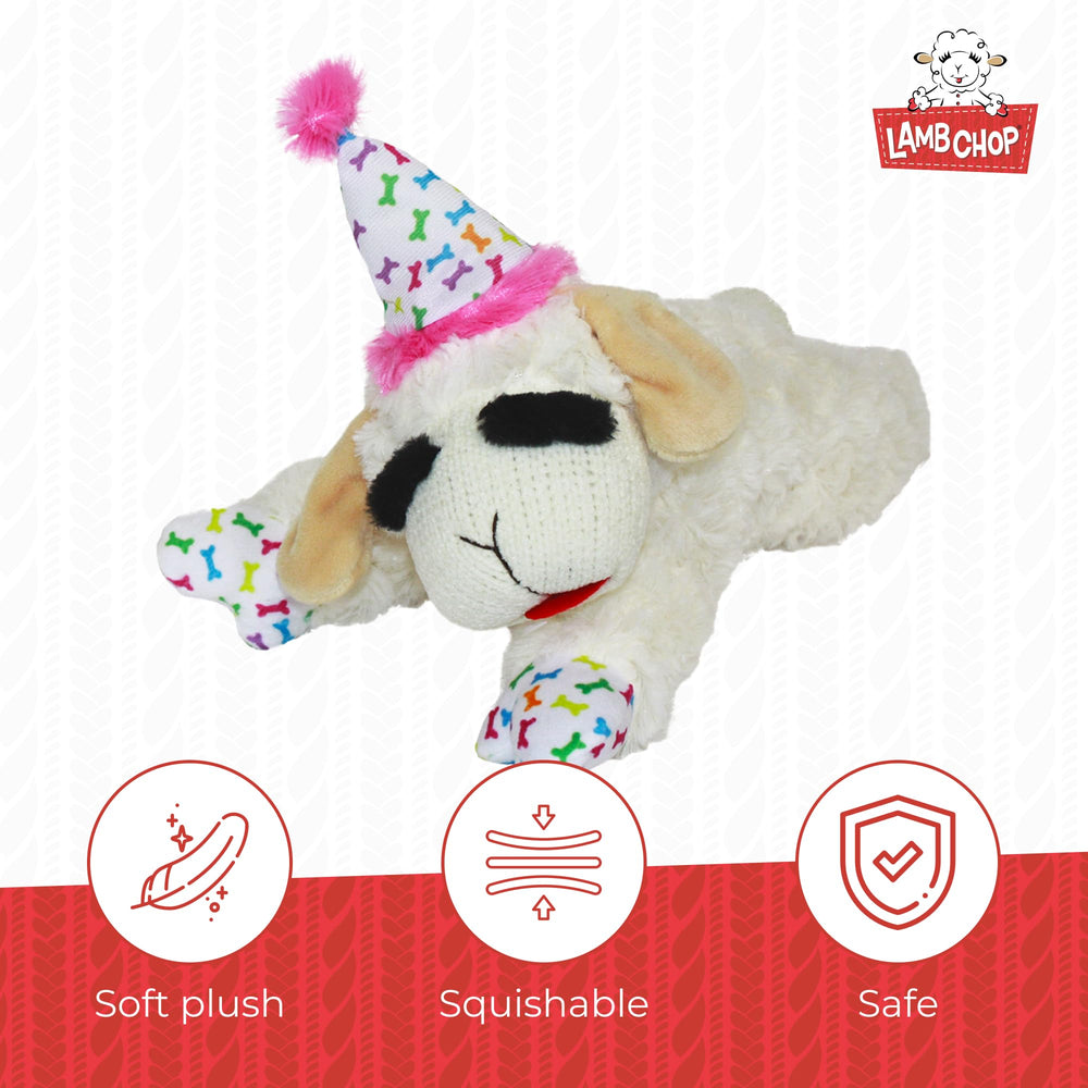 Patas estampadas de Lamb Chop para juego lúdico.