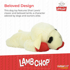 Peluche suave Multipet Lamb Chop crema con cara amigable para mimos.