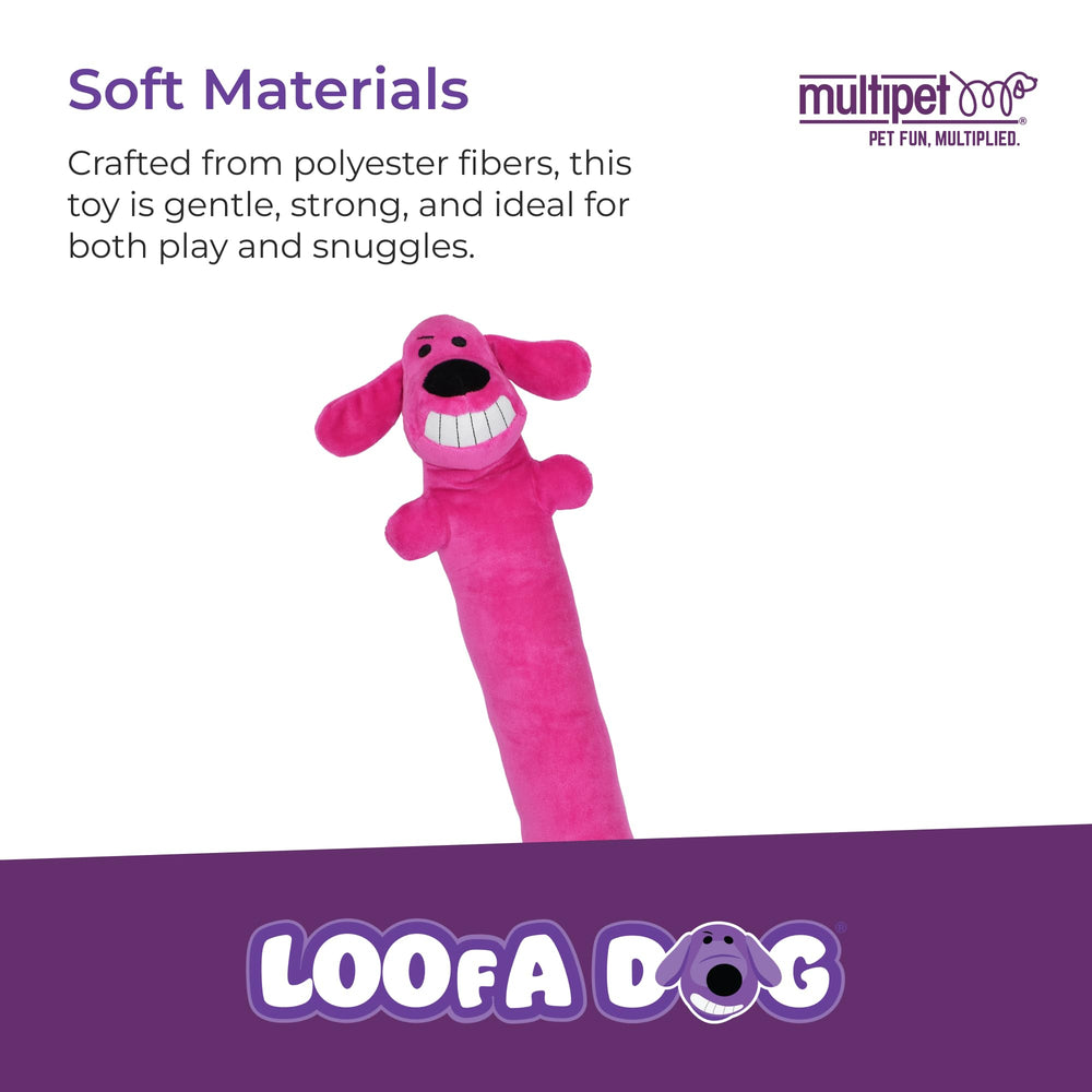 Multipet Loofa para perro con chirriador, diversión adicional al morder