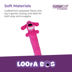 Multipet Loofa para perro con chirriador, diversión adicional al morder