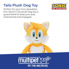 Multipet Sonic Tails, juguete para perro con sonido estimulante.