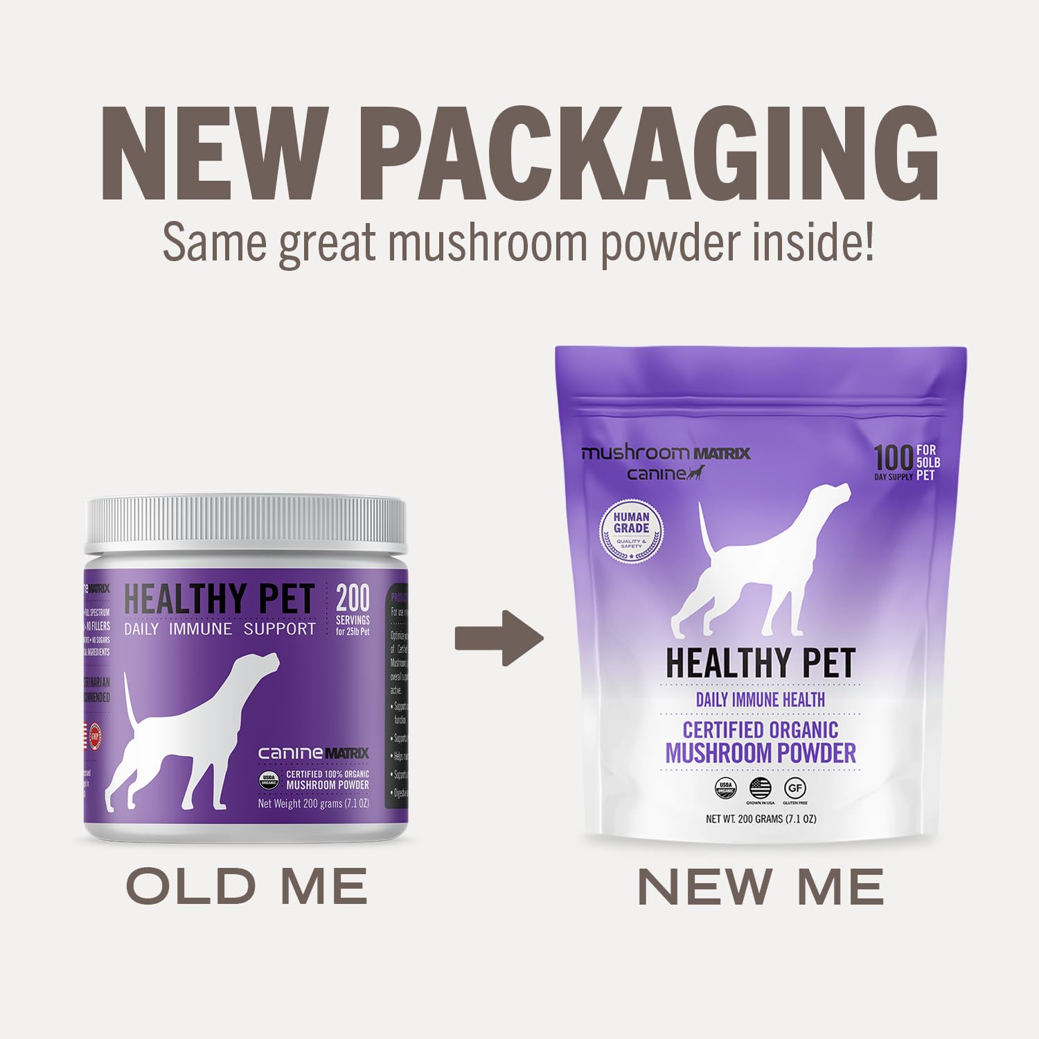 Mushroom Matrix: ingredientes orgánicos certificados para perros y gatos