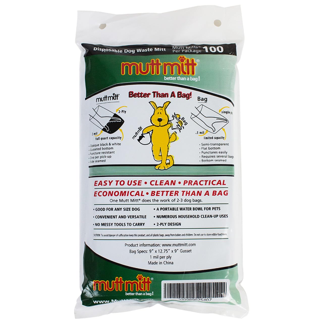 Control de olor con bolsas Mutt Mitt para áreas exteriores