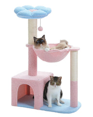 MUTTROS árbol para gatos con base metálica estable para juego seguro.