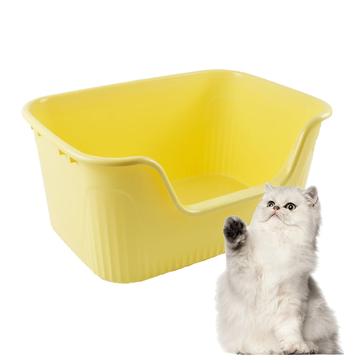 MUUG bandeja para gatos grande con lados altos, ideal para gatos activos.