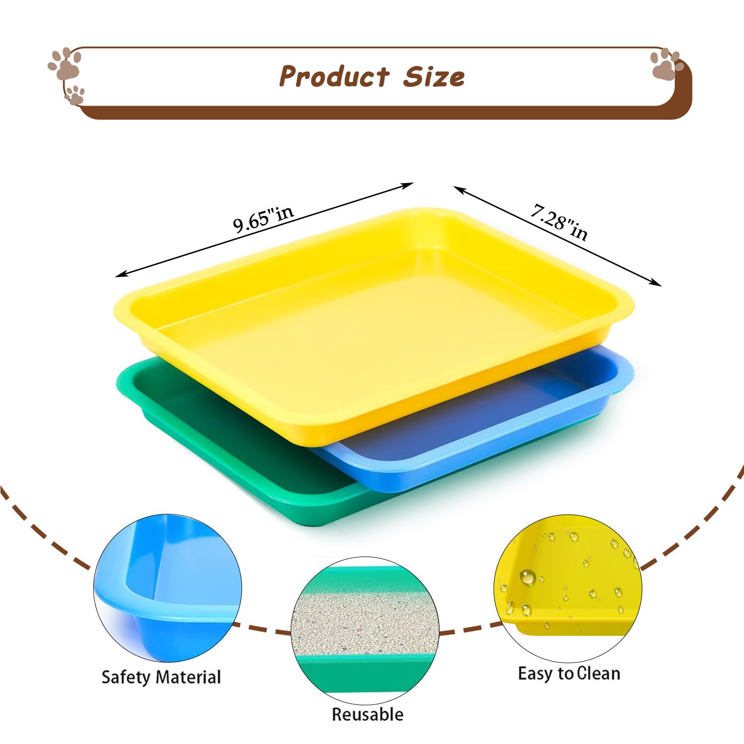Caja MUWUZOYT para gatitos en colores variados para identificar cada mascota.