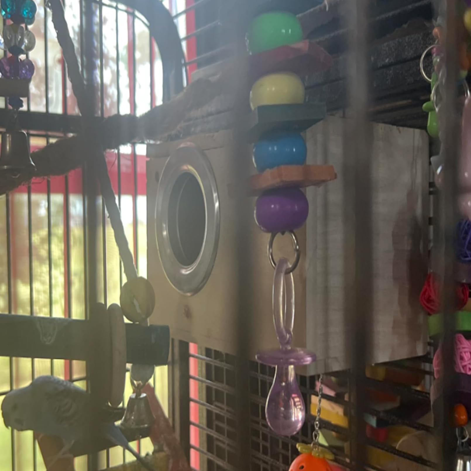 MUYG decoración de jaula con nido, belleza natural y refugio cómodo