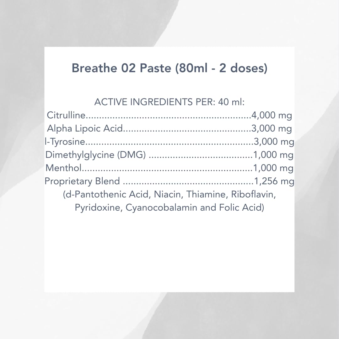 MVP Breathe O'2 envase con etiqueta clara para identificar fácilmente.