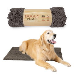 Alfombra de entrada My Doggy Place en gris ceniza absorbe agua y lodo para entradas limpias