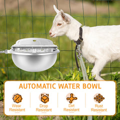 MYFAMIREA bebedero con flotador ajustable para regular el nivel de agua.