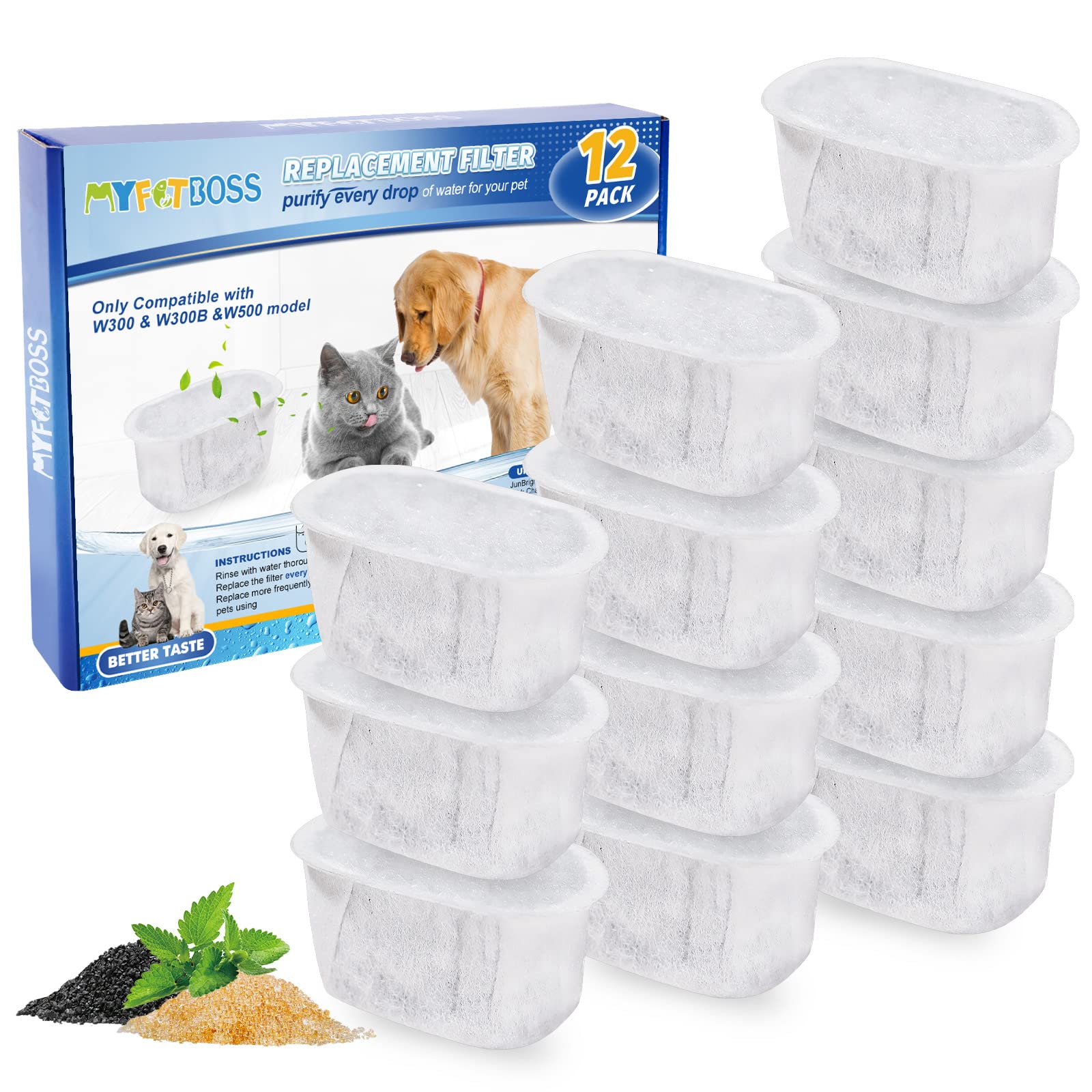 MyfatBOSS filtro agua gato W300: fomenta hidratación felina con agua limpia.