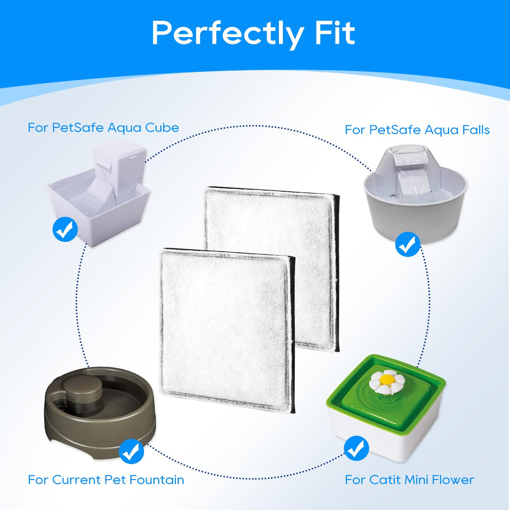 Materiales del filtro: algodón y carbón activado para agua clara.
