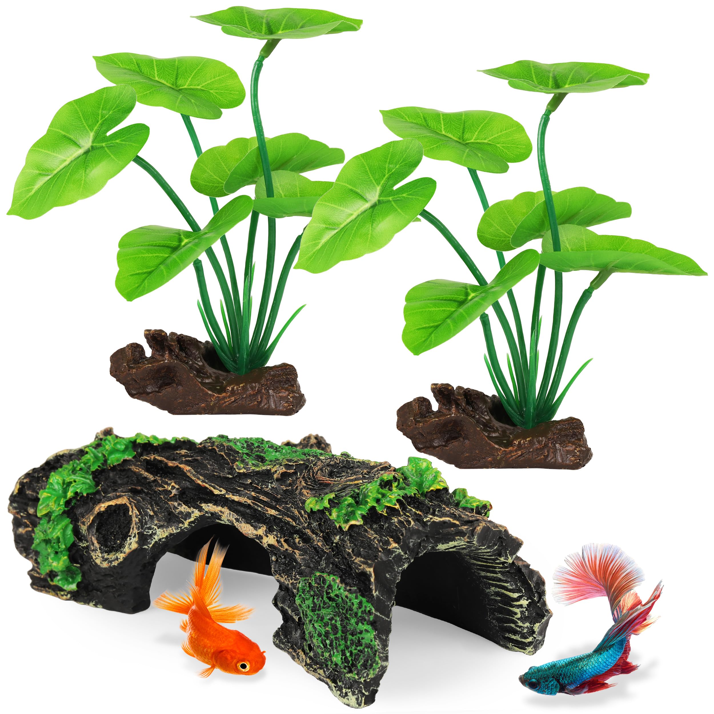 MyLifeUNIT tronco hueco de acuario, refugio natural para bettas