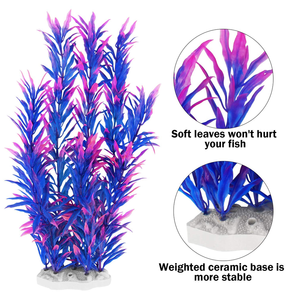 Plantas azules de MyLifeUNIT, fáciles de limpiar para acuario