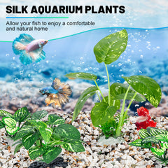 MyLifeUNIT planta silk acuario mediana: aspecto realista y base estable para evitar movimientos