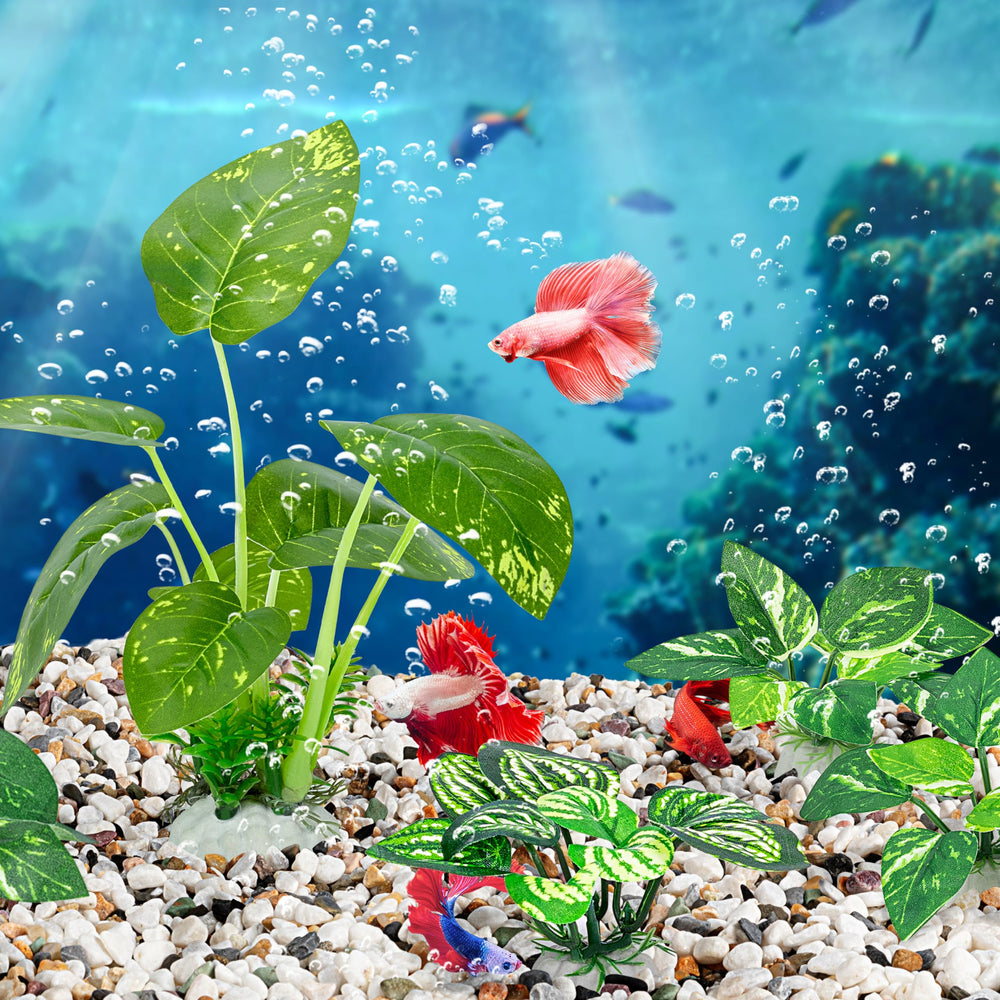 MyLifeUNIT plantas silk acuario pequeña-5: ambiente natural simulado, perfecto para acuarios tropicales