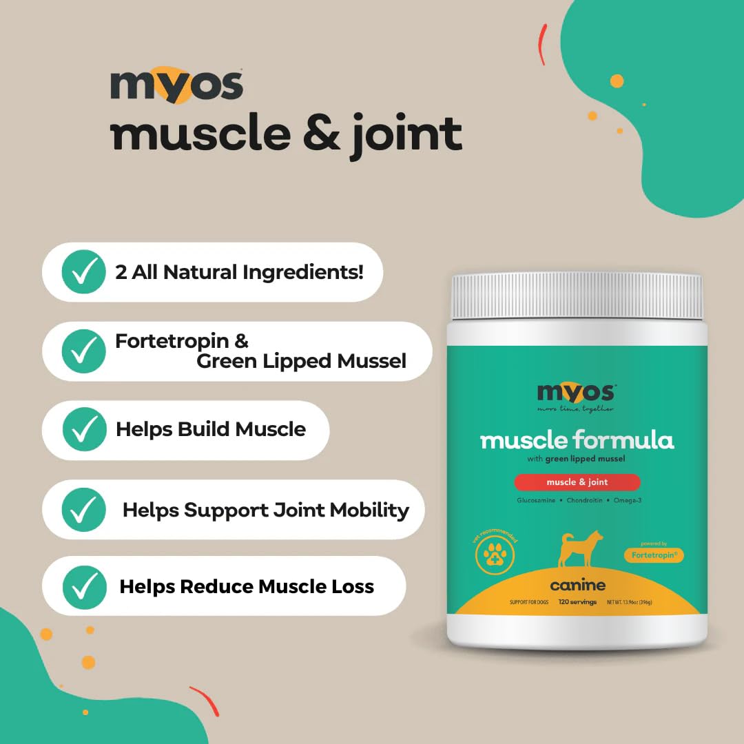 MYOS CANINE MUSCLE FORMULA medidor incluido; dosificación fácil para sesiones