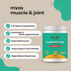 MYOS CANINE MUSCLE FORMULA medidor incluido; dosificación fácil para sesiones