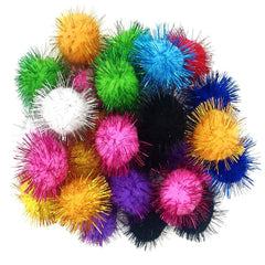 Bolas de purpurina MYYZMY para adornos y juego felino
