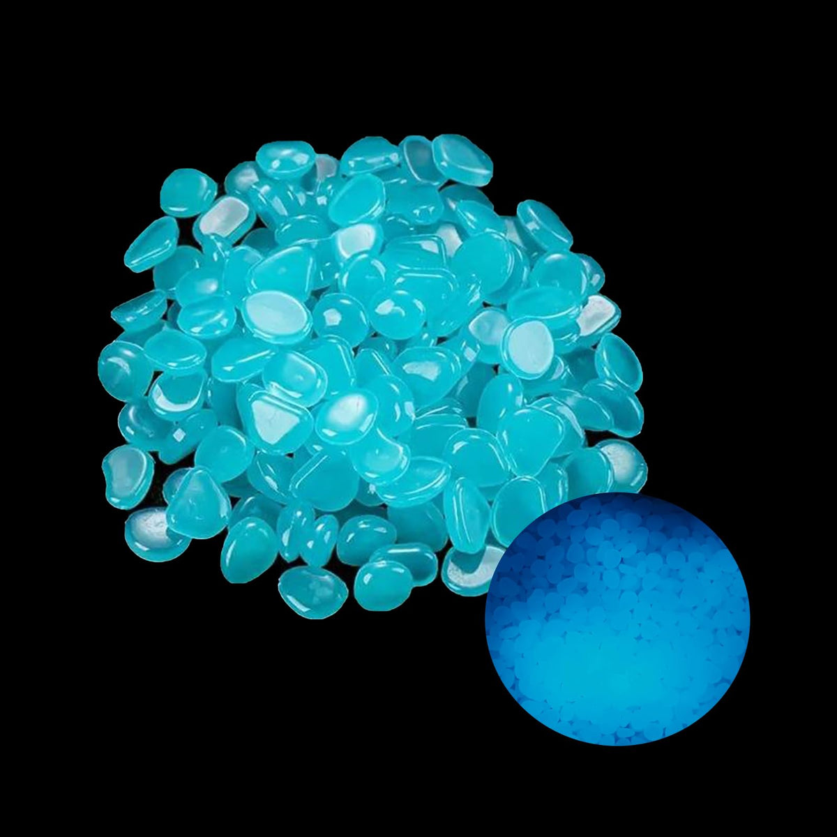 Piedras fosforescentes Mzekgxm azul para jardín, iluminación de senderos