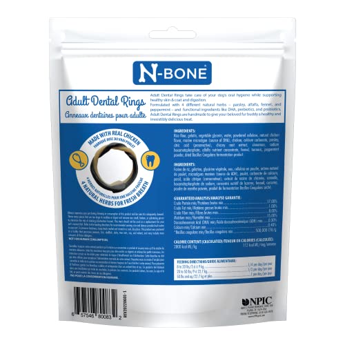 N-Bone Anillos Dentales en masticación, ideal para premiar y fomentar la higiene dental.