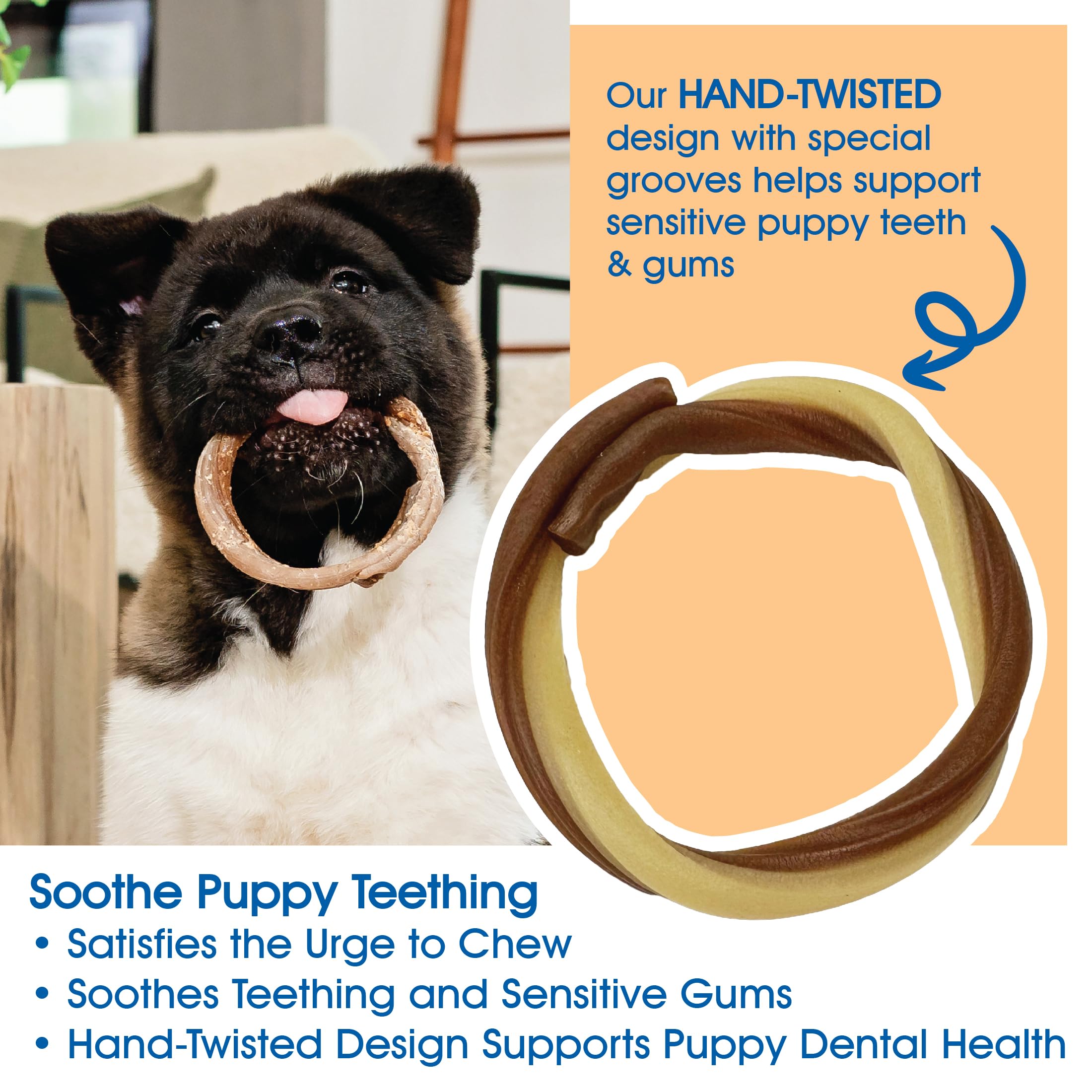 N-Bone Anillos de Dentición para Cachorros, hecho en EEUU con ingredientes de calidad.