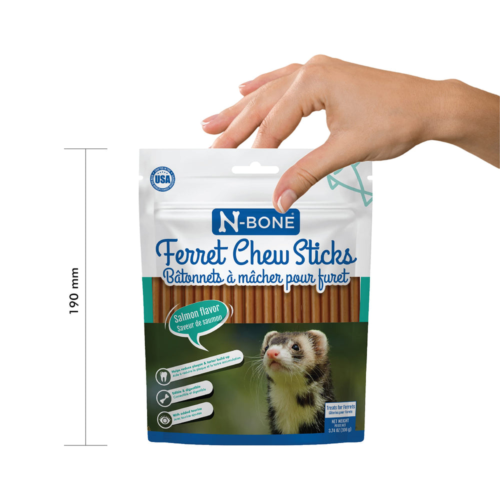 N-Bone Ferret Chew Sticks aroma a salmón atractivo para mascotas