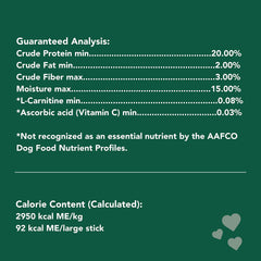Etiqueta de fibra dietética en N-Bone Get Naked para plenitud entre comidas.