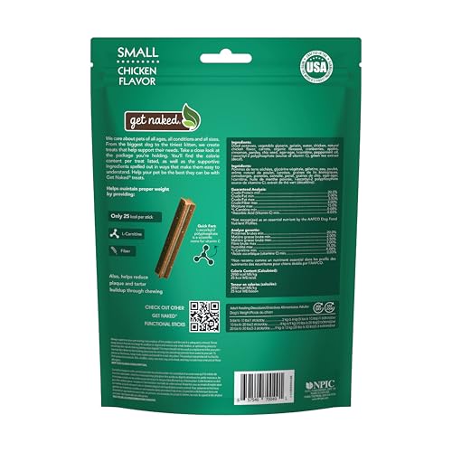 N-Bone Get Naked palitos dentales sabor pollo para higiene bucal.