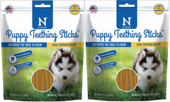 N-Bone golosinas para dentición de cachorros, textura flexible para dientes en desarrollo.
