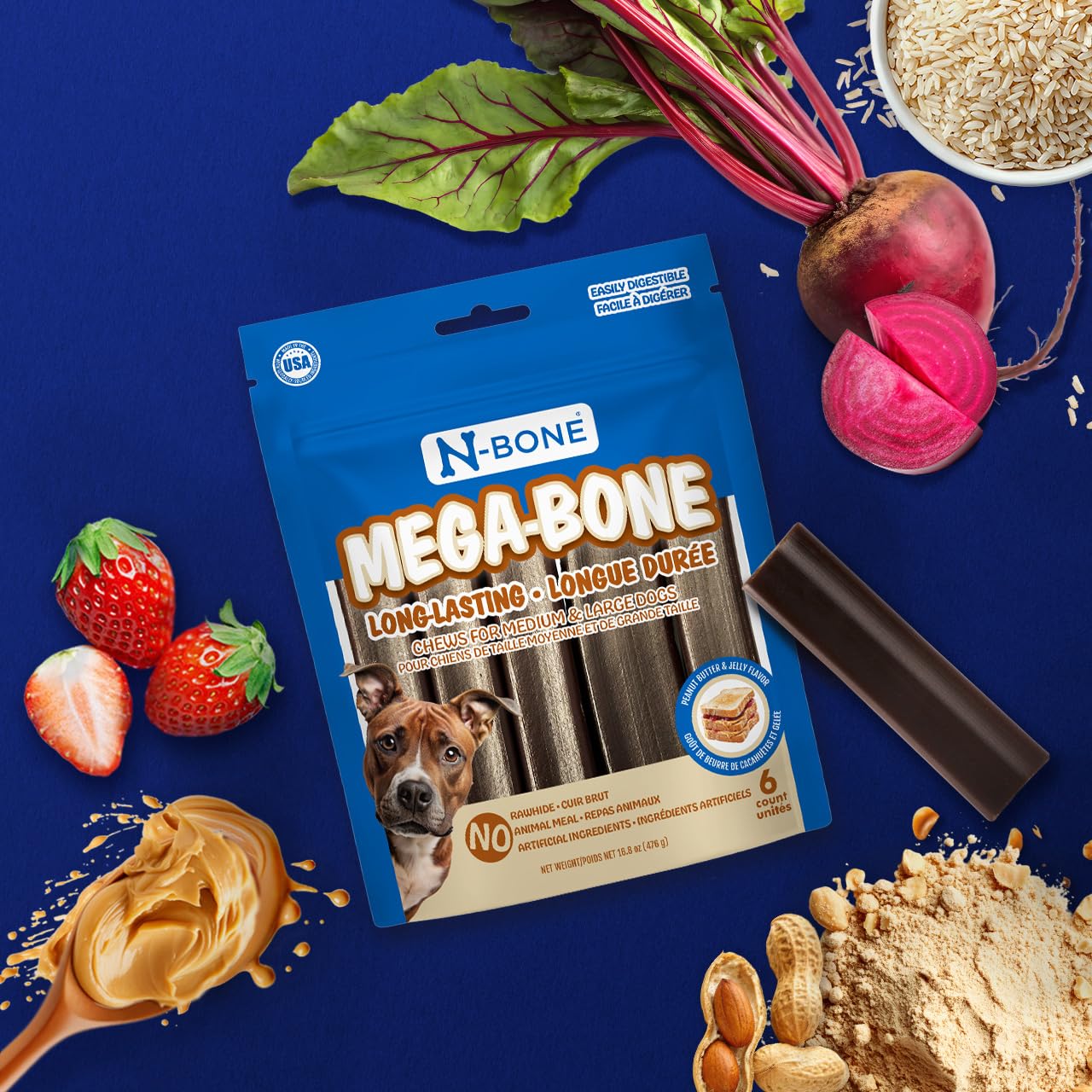 N-Bone Mega-Bone: envase de 6 piezas para múltiples momentos.