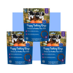 N-Bone Puppy Teething Rings sabor calabaza, anillos para aliviar encías de cachorros.