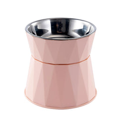 NAHANGPET tazones elevados rosa con diseño moderno para comer cómodo.