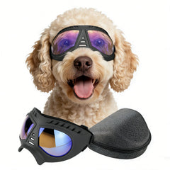 Gafas NAMSAN para perros grandes con lentes claros protegen ojos en exteriores.