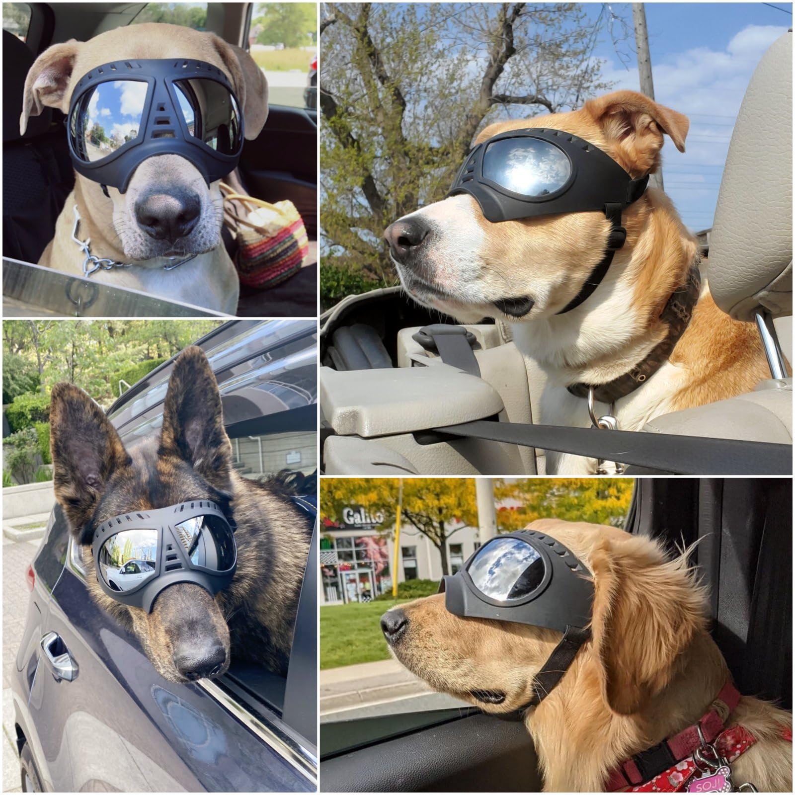 Gafas para perro grande con marco TPE suave para mayor comodidad