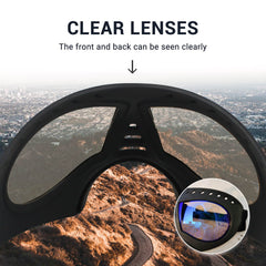 Gafas NAMSAN con ventilacion reducen empañamiento al mirar por la ventana.