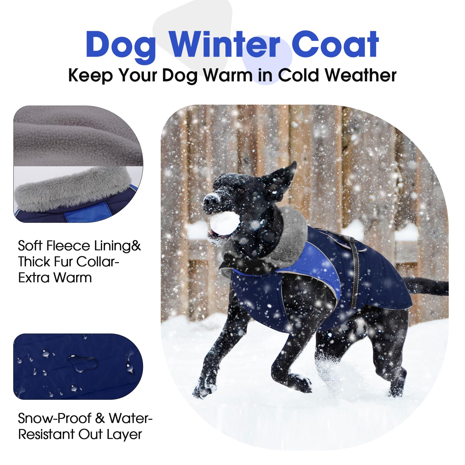 Nanaki cuello de felpa suave aporta calor cómodo para el perro