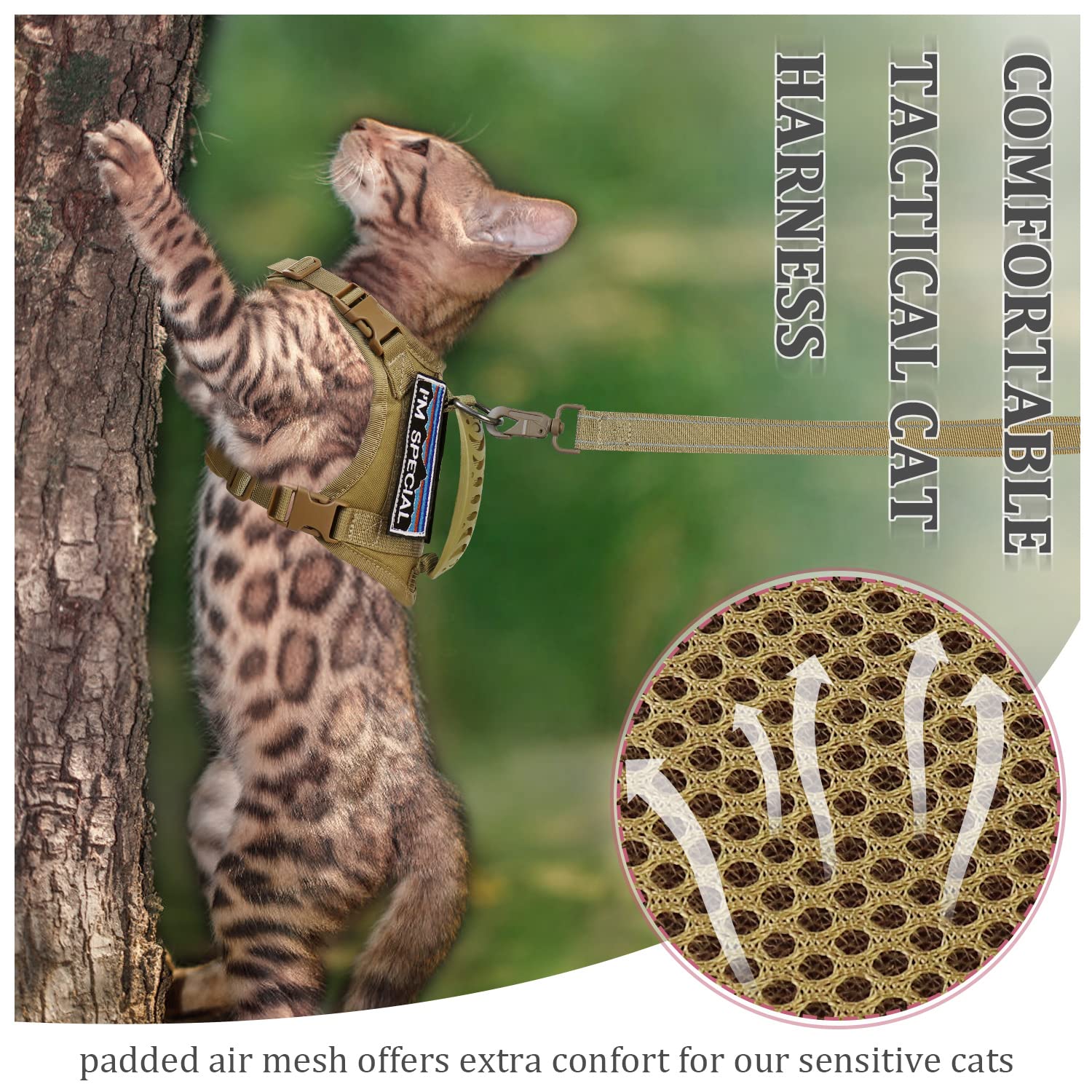 Nanappice uso-paseos-gato-grande ideal para gatos grandes, cómodo y seguro