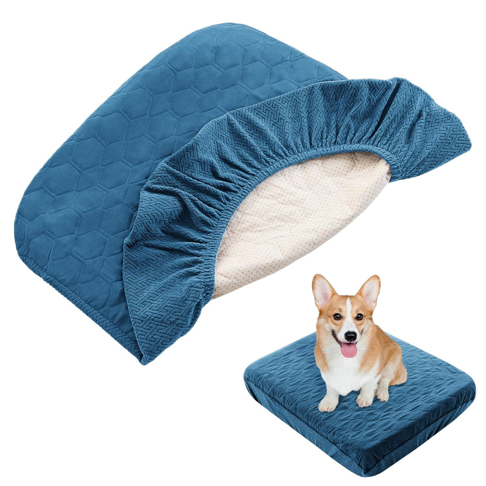 Nanbowang funda de cama para perro impermeable 40x53x6 que protege contra manchas y humedad.