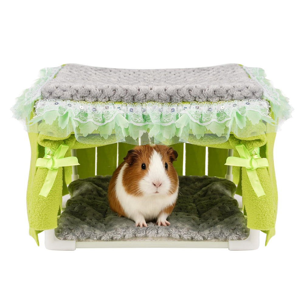 NAPLORD cama escondite para conejillo de indias en fieltro: refugio cálido para tu mascota.
