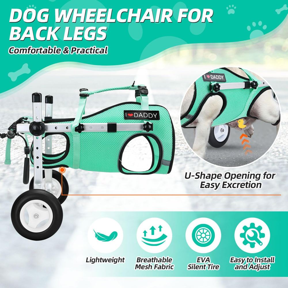 Nasjac silla-ruedas-perro-tamano-ajuste ajustable para perros pequeños a medianos.