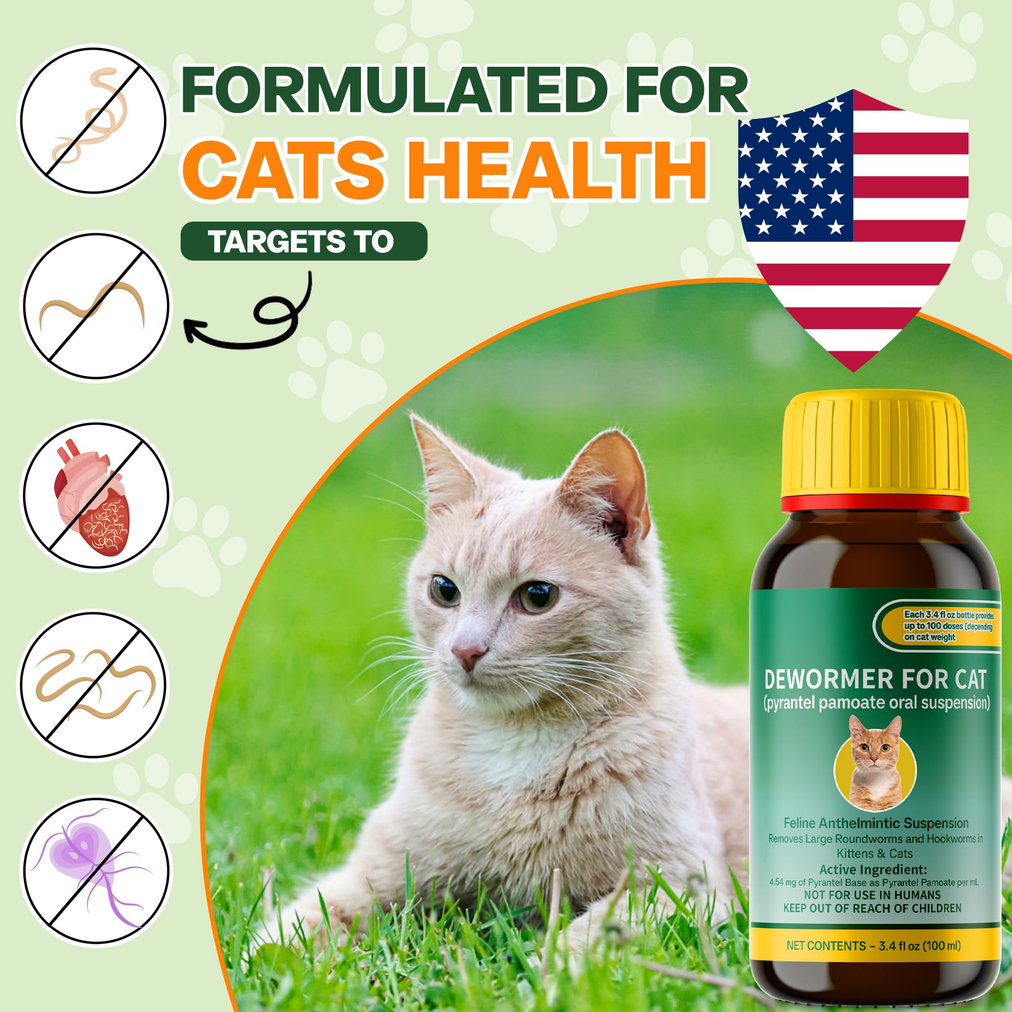 NateNatenight Desparasitante para gatos: jeringa de dosis para medir con precisión.